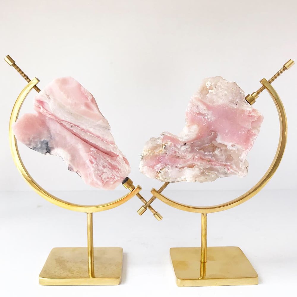 Image of Pink Opal no.01 Pink Dreams Collection Brass Pairing