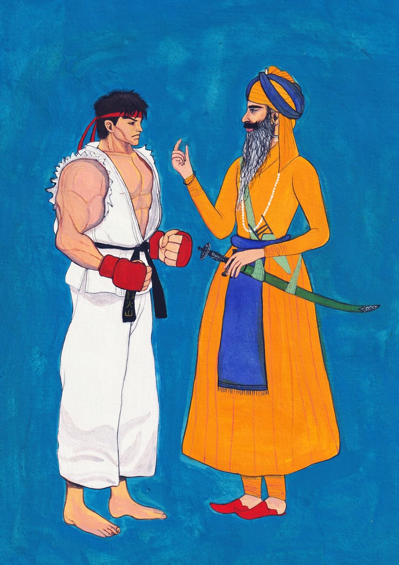 Image of Fine Art Print - Ryu and Hari Singh Nalwa - A4