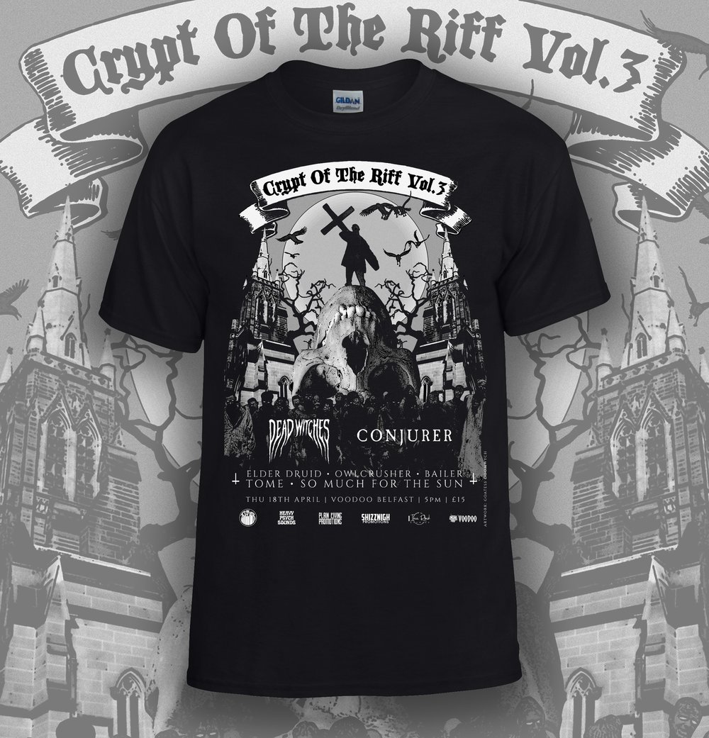 Image of Crypt of the Riff Vol. 3 T-shirt (PRE-ORDER)