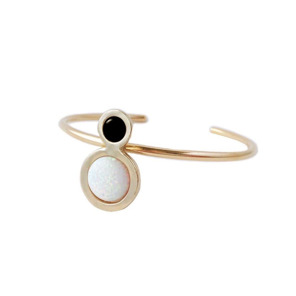 Image of Orbit Cuff Bracelet with Large Opal