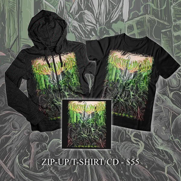 Image of "Lowborn" Zip-up, T-shirt + CD Combo package