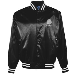 Image of GU2I Logo Satin Baseball Jacket