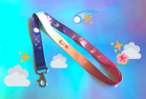 Image of animal crossing sky lanyard 