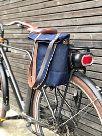 Image 2 of Waxed canvas folded bicycle bag / tote bag / bike accessories