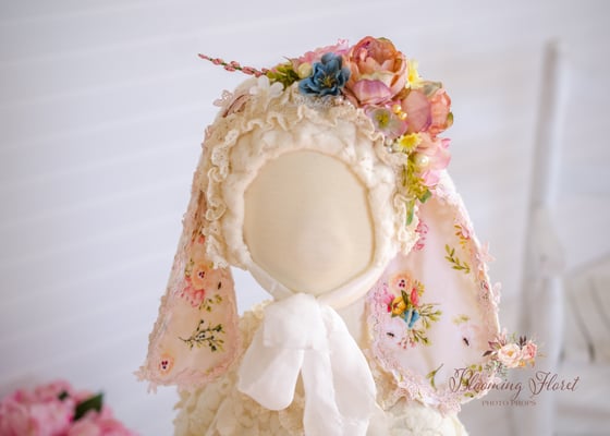 Image of Sitter Bunny Floral Bonnet