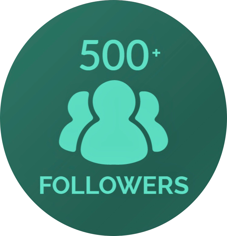 Image of 500+ followers 