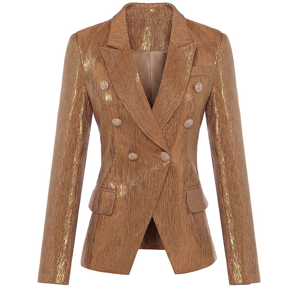 Amazon gold blazer Clearance