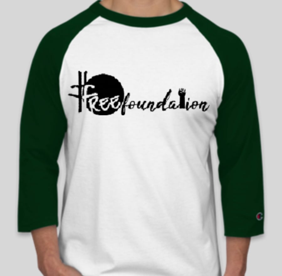 Image of #FREE Foundation Baseball T-Shirt in FOREST GREEN