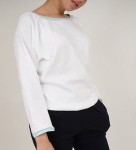 Image of Strickpulli weiß/mint