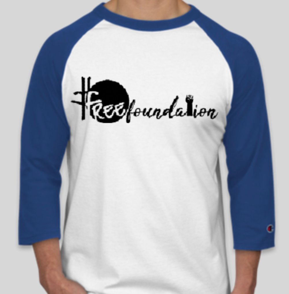 Image of #FREE Foundation Baseball T-Shirt in ROYAL BLUE 