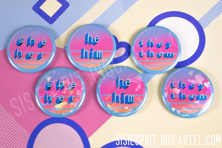 Image of Pronoun Buttons