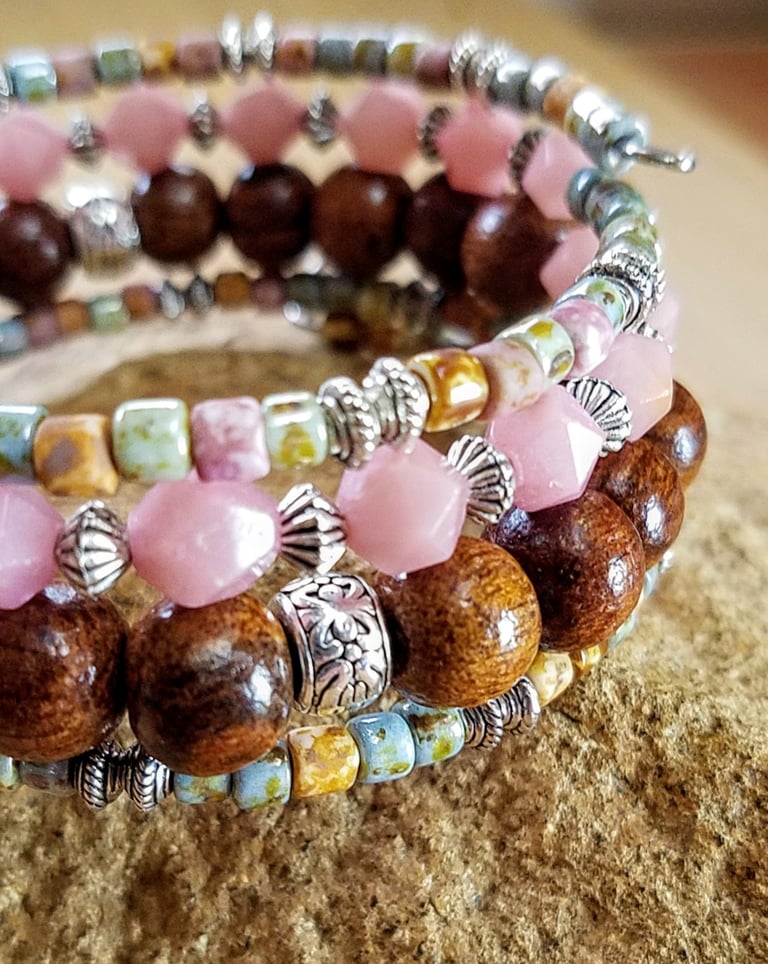 Pink Opal Stacking Bracelet Image 4