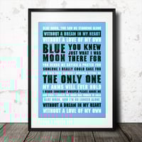 Manchester City Football Song Chant Poster