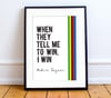 Peter Sagan quote print - A4 or A3