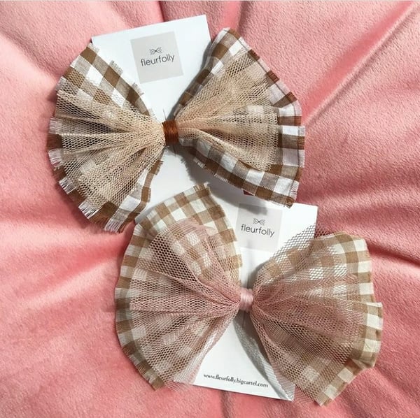 Image of Gingham and tulle bows