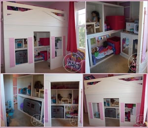 Image of Simplicity Solid Wood Playhouse loft bed