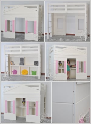 Image of Simplicity Solid Wood Playhouse loft bed