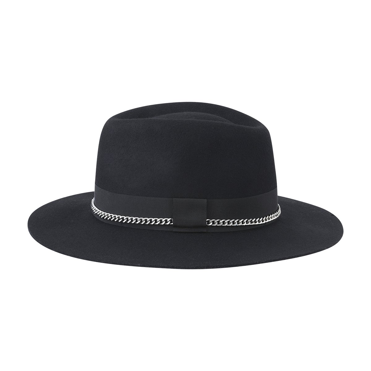 BLACK or GREY FEDORA HUASO Steel MIX BLACK & SILVER 