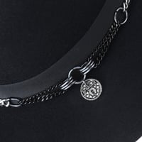 Image 3 of BLACK or GREY FEDORA HUASO Steel MIX BLACK & SILVER 