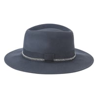 Image 4 of BLACK or GREY FEDORA HUASO Steel MIX BLACK & SILVER 