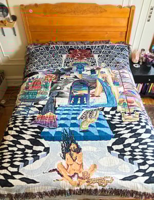 Image of 'Lament for The Celestial Sorceress' woven blanket PREORDER