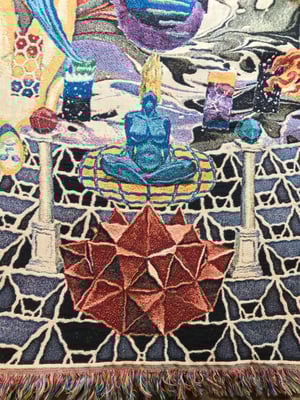 Image of 'Lament for The Celestial Sorceress' woven blanket PREORDER