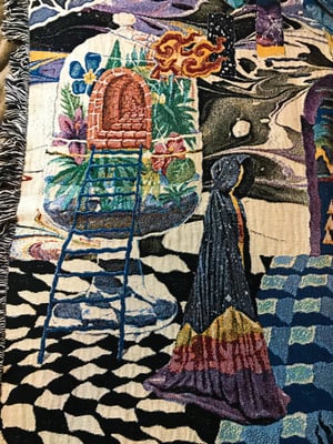 Image of 'Lament for The Celestial Sorceress' woven blanket PREORDER