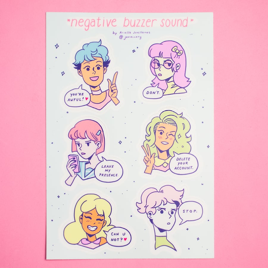 Image of *negative buzzer sound* Sticker Sheet
