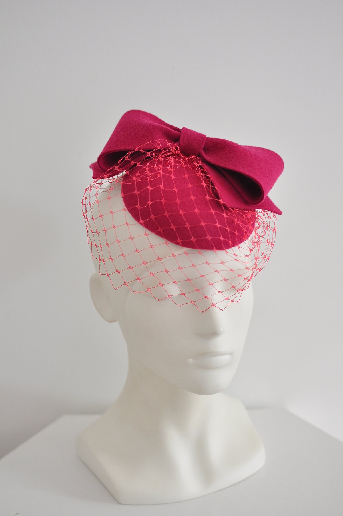 Image of petite beret with folded bow