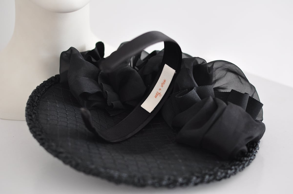 Image of silk + ribbon disc headpiece