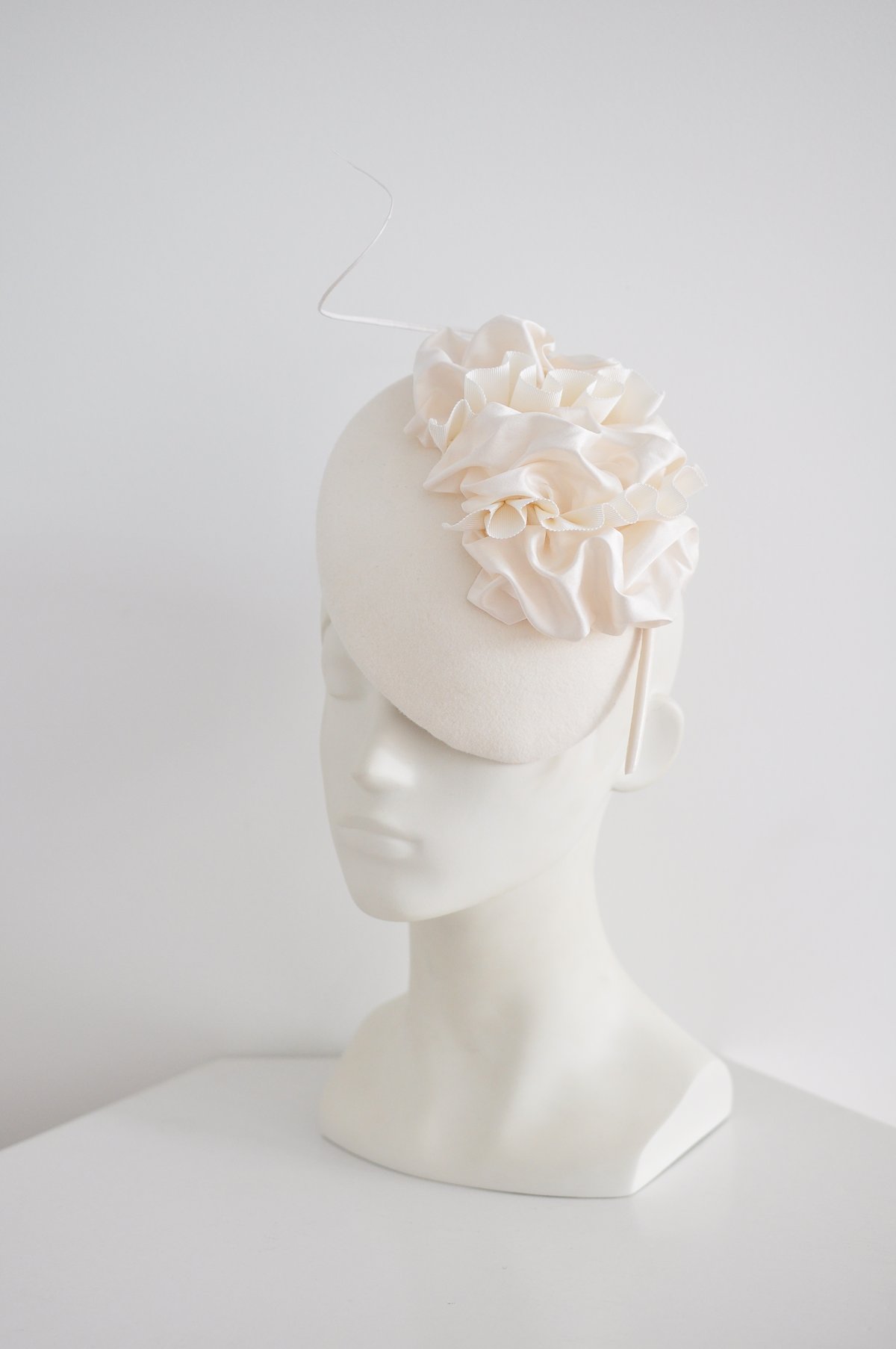 Image of silk + ribbon felt beret