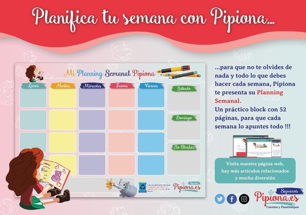 Image of Planning semanal Pipiona