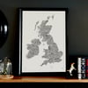 The Great British Type Map (White)