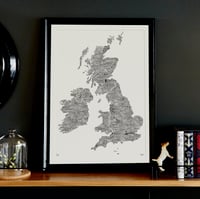 Image 1 of The Great British Isles Type Map (White)