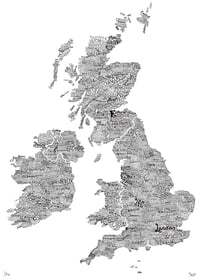 Image 2 of The Great British Isles Type Map (White)