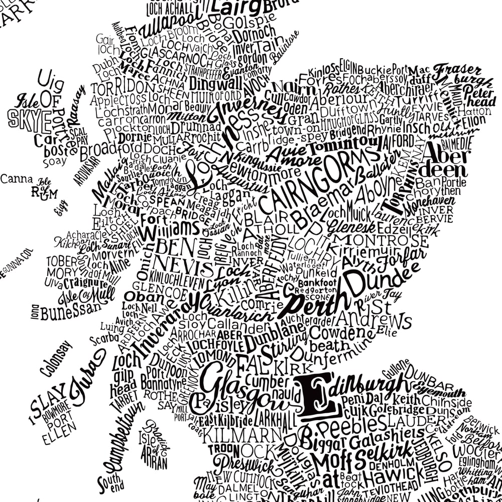 The Great British Isles Type Map (White)