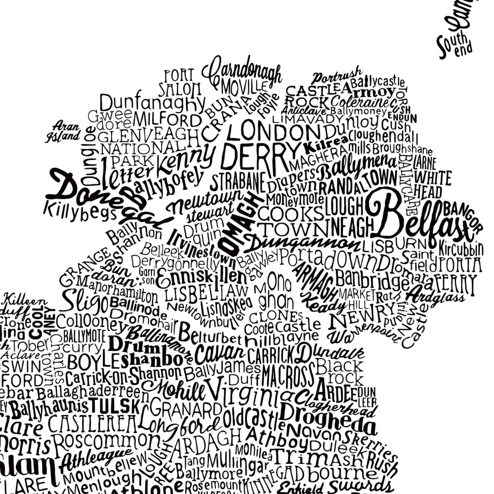 The Great British Isles Type Map (White)