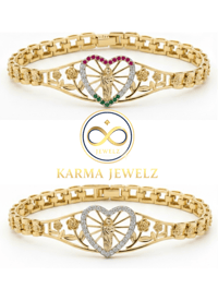 Image 1 of 14k EP Women’s heart bracelet 