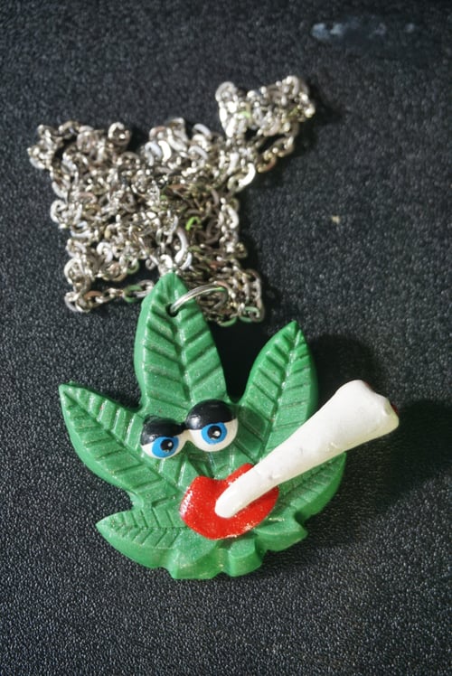 Image of Stoner Marijuana Leaf Necklace 