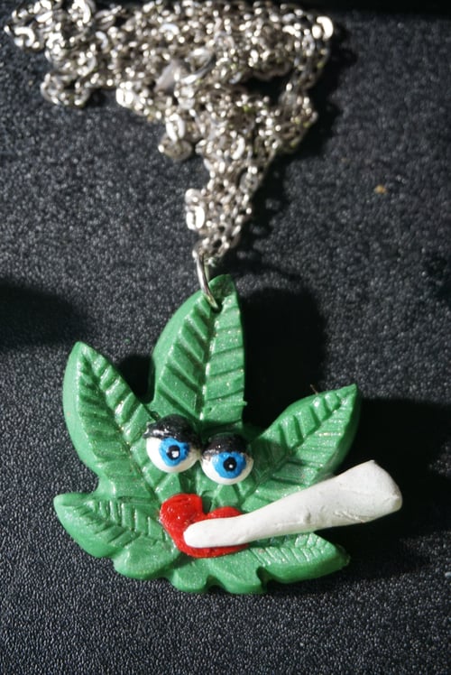 Image of Stoner Marijuana Leaf Necklace 