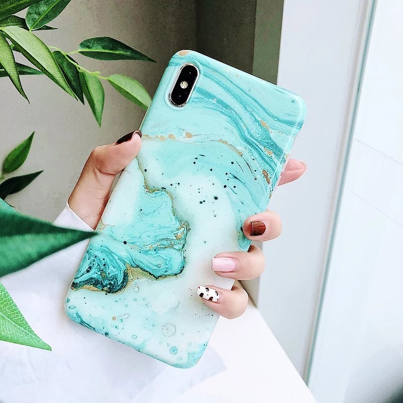 iPhone XS Max marble case myblingzz