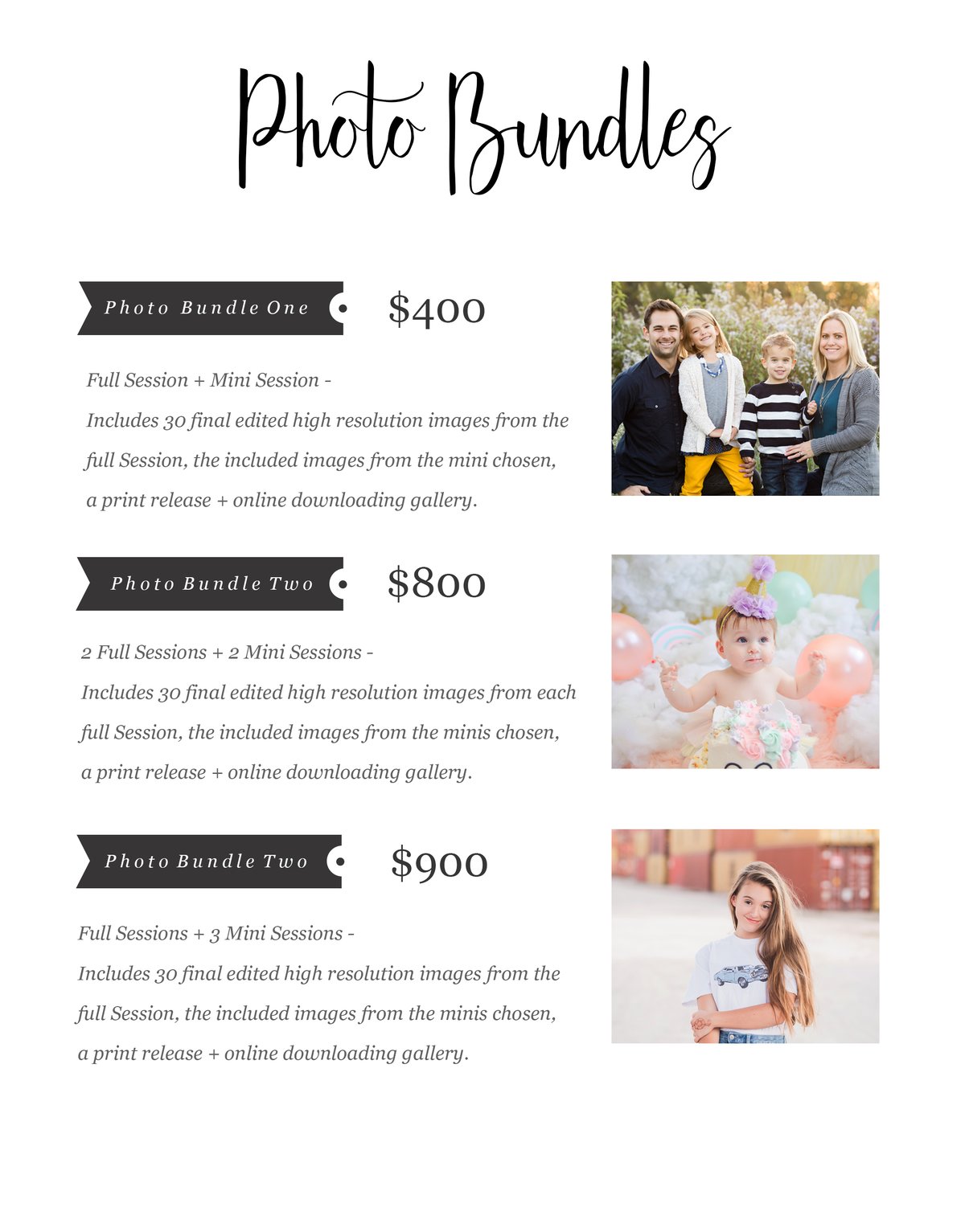 Mini Pass + Photo Bundles | Husband + Wife Photography