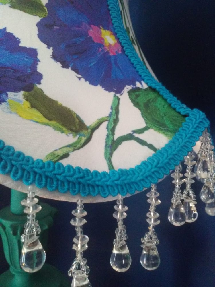 Image of Traditional scalloped edge Lampshade Designers Guild fabric