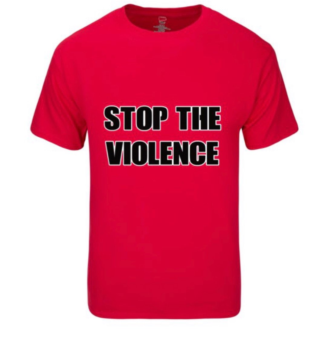 Image of Stop The Violence Red t-shirt 