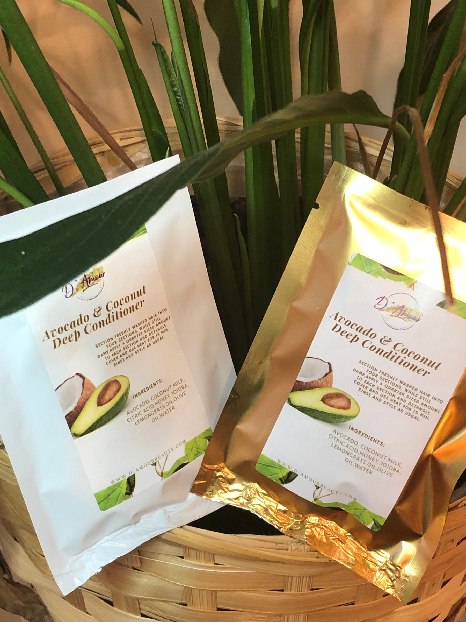 Avocado Coconut Deep Conditioner Sample D Amour Beauty