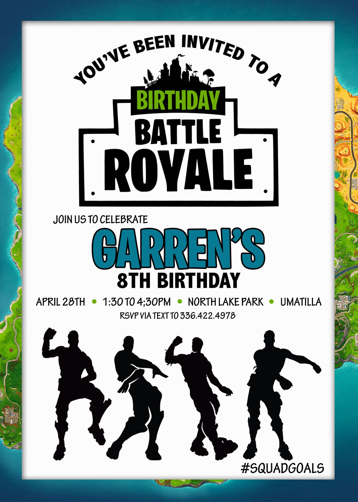 Fortnite Birthday Invitations | Paper Fox Prints