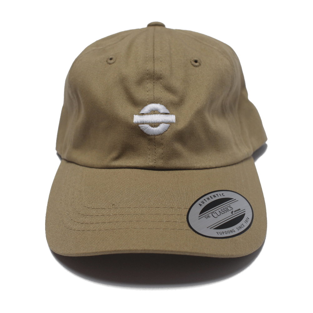 white gold dad hat