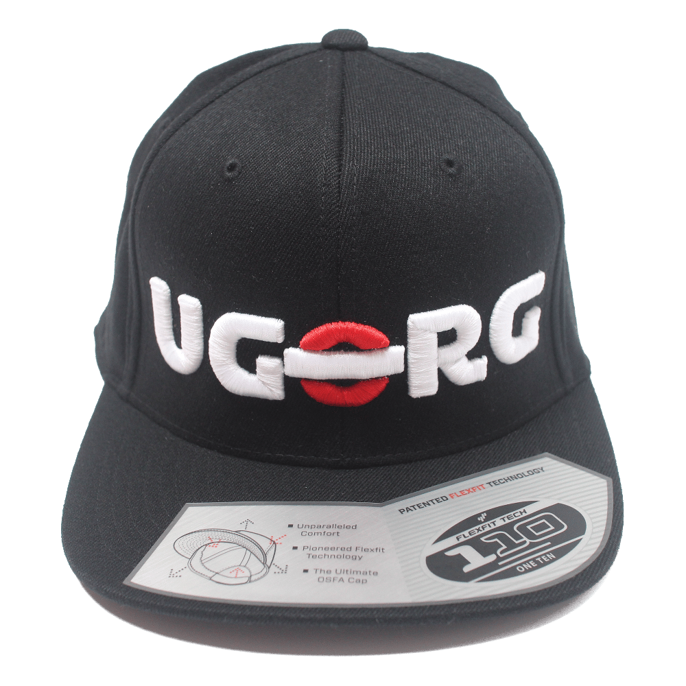 Image of UGORG Flex-Fit SnapBack (Black with White Logo)