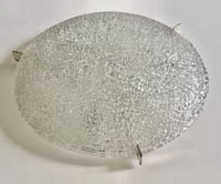 Image 2 of Large Textured Glass Flush Mount