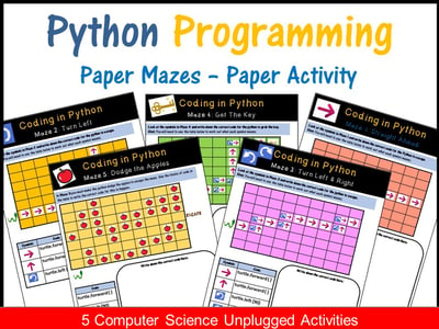 Image of Python Programming Coding Mazes: Coding Unplugged Beginner Activities
